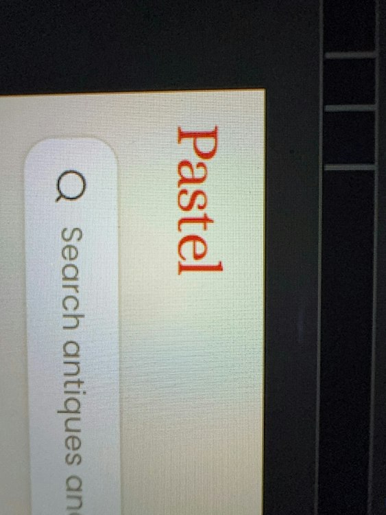 The doDigital screen photograph displaying 'Pastel' interface and antique search bar